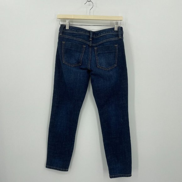 Banana Republic Women Skinny Ankle Jeans Size 25 Short Indigo Dark Wash Mid Rise - Picture 5 of 9